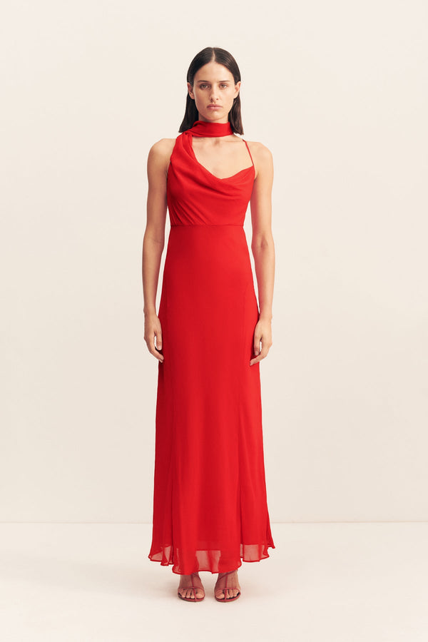 ROMY SCARF MAXI DRESS - CHILLI_F