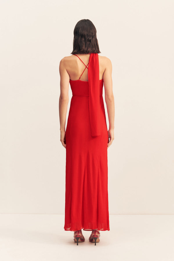 ROMY SCARF MAXI DRESS - CHILLI