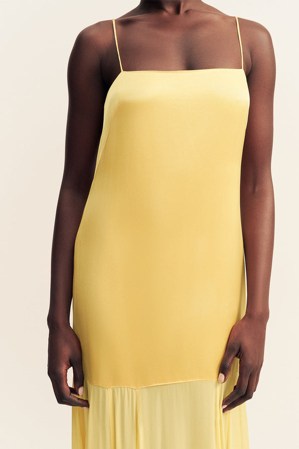 MORAYA DROPPED WAIST MAXI DRESS - SOLEIL