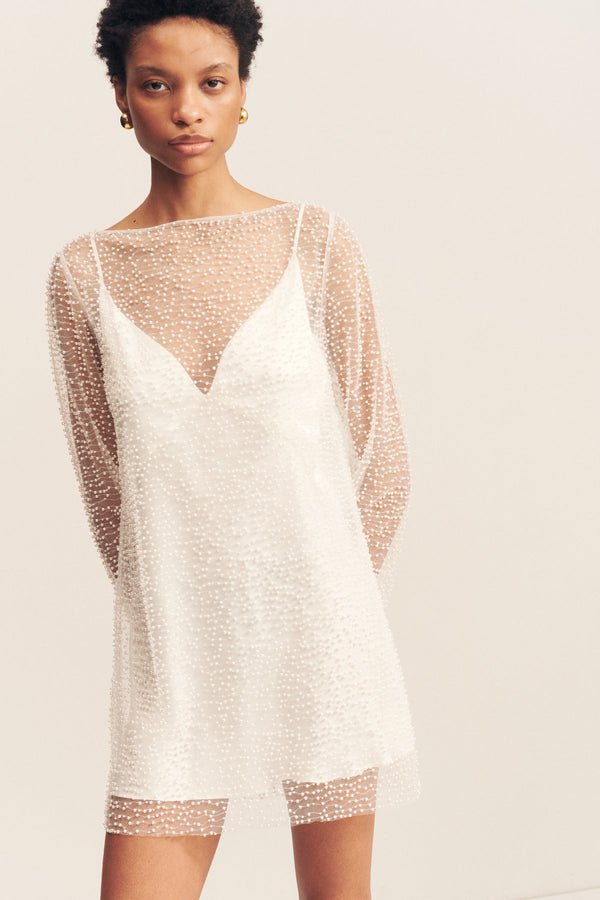 Shona Joy - Iridescent Long Sleeve Mini Dress - Bridesmaids Dress Shona Joy - Iridescent Long Sleeve Mini Dress - Bridesmaids Dress