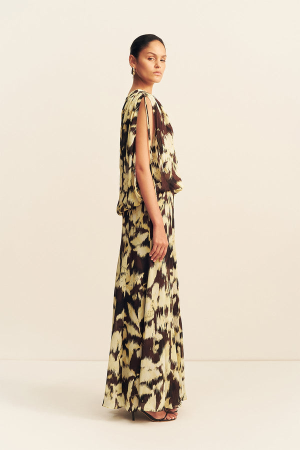 BENNY OFF SHOULDER BLOUSON MAXI DRESS