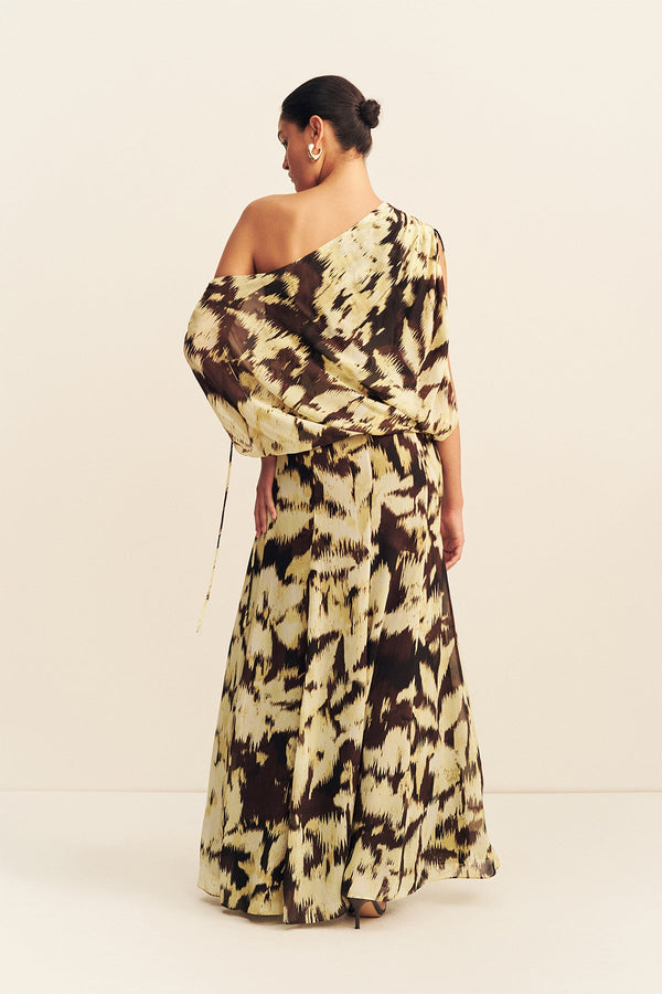 BENNY OFF SHOULDER BLOUSON MAXI DRESS