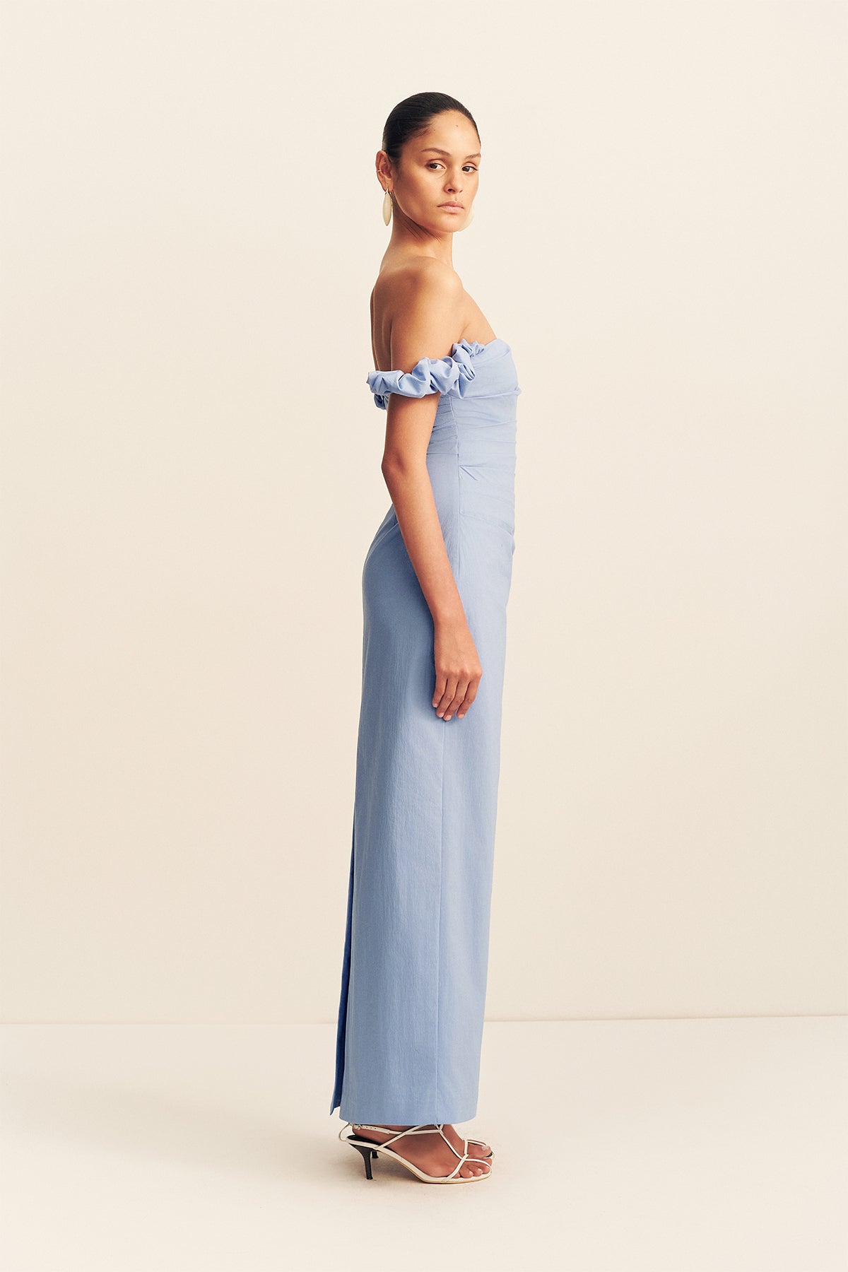 Campbell Off Shoulder Draped Maxi Dress | Azurine | Dresses