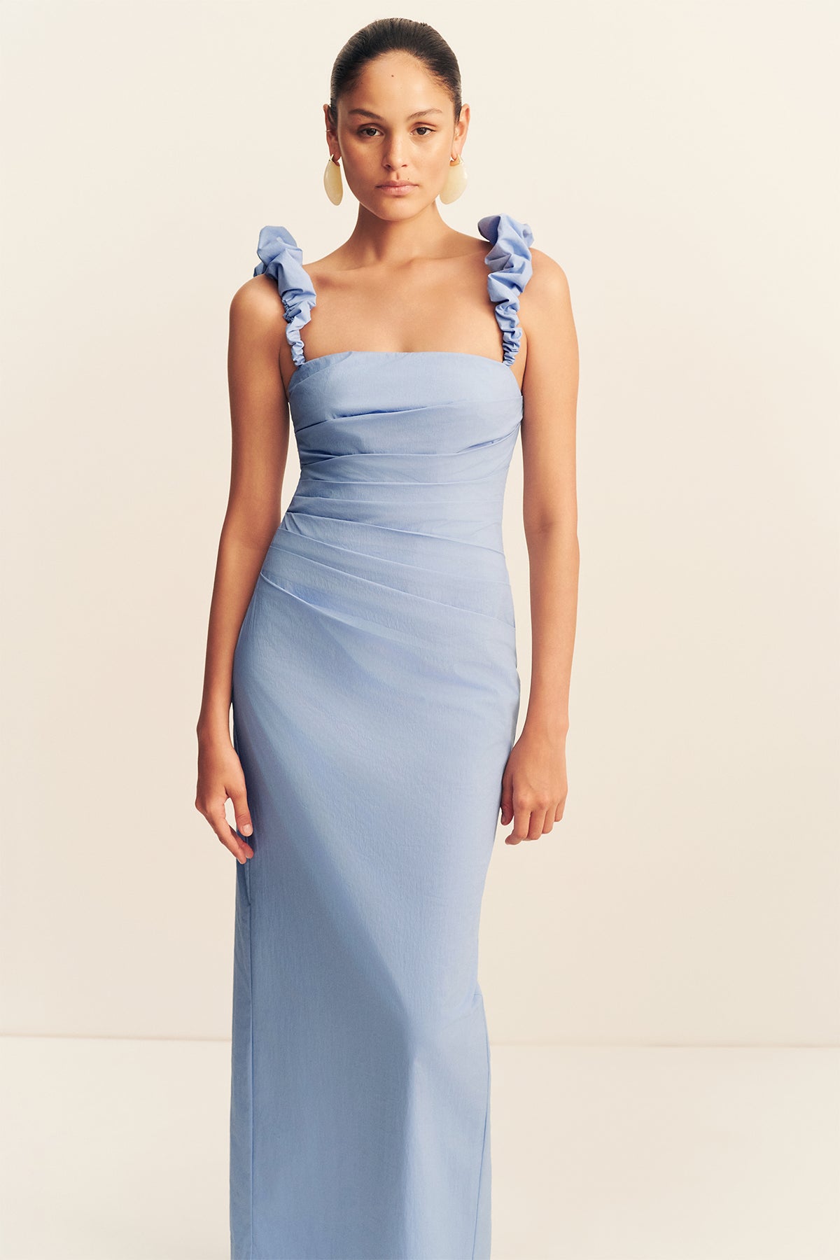 Campbell Off Shoulder Draped Maxi Dress | Azurine | Dresses