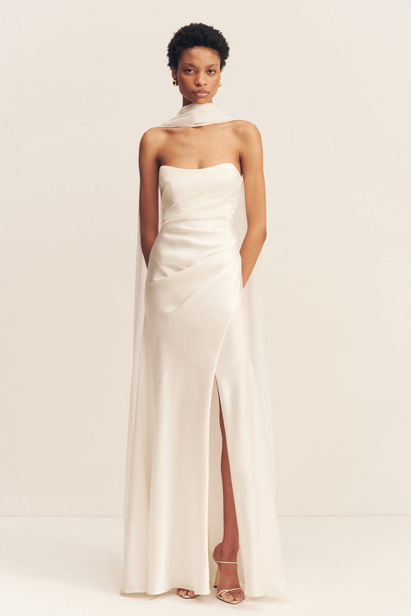 Shona Joy - Lucent Scarf - Ivory - Bridal Dress Shona Joy - Lucent Scarf - Ivory - Bridal Dress