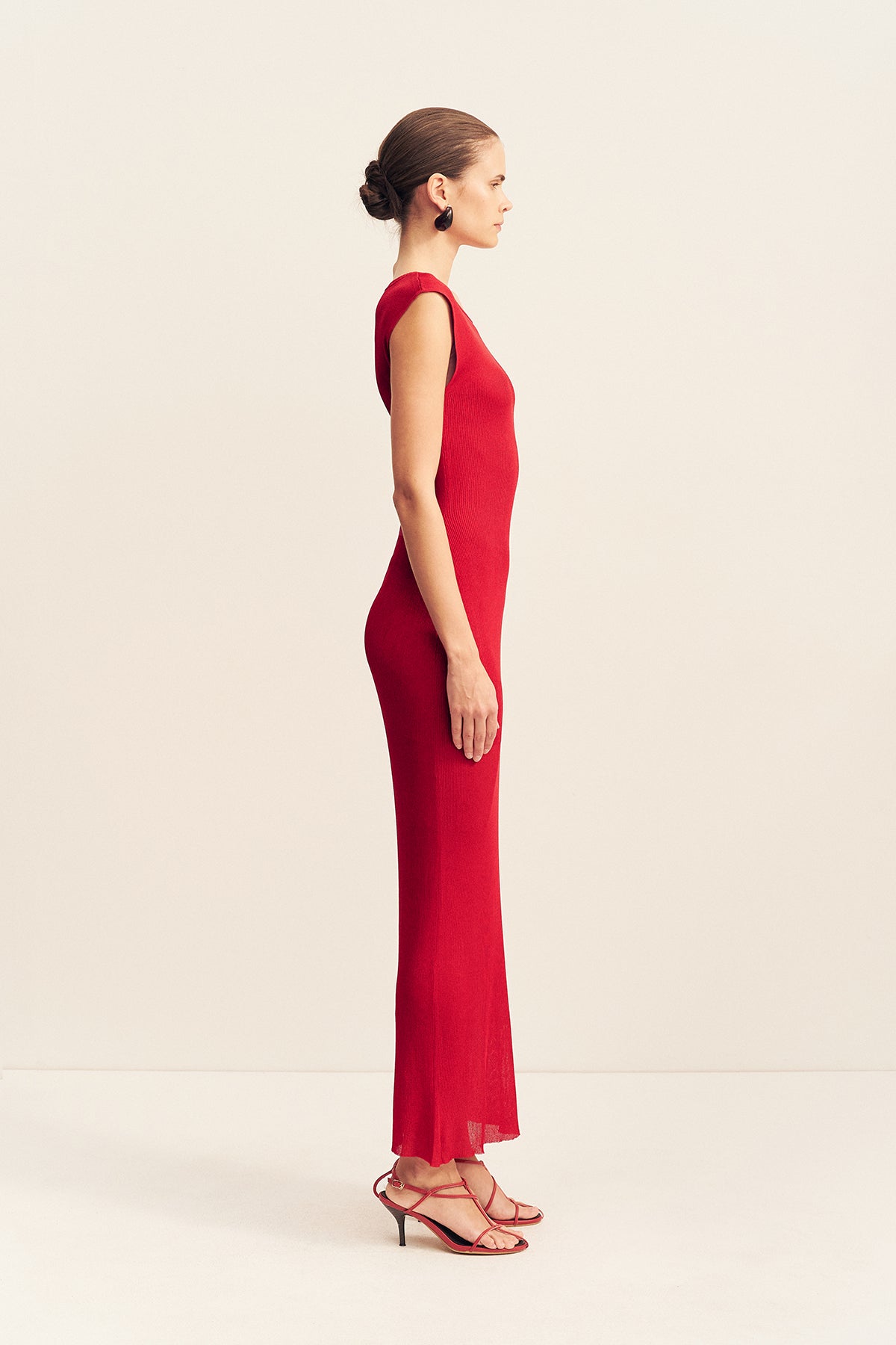 Rohe Cap Sleeve Midi Dress | Cherry | Dresses | Shona Joy – Shona