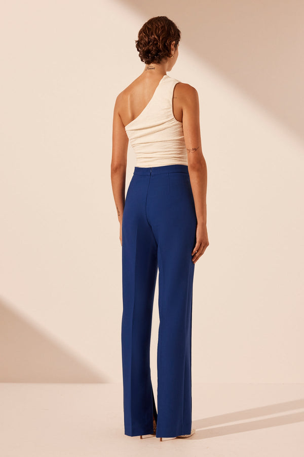 IRENA PINTUCK STRAIGHT LEG PANT - AZURE_B