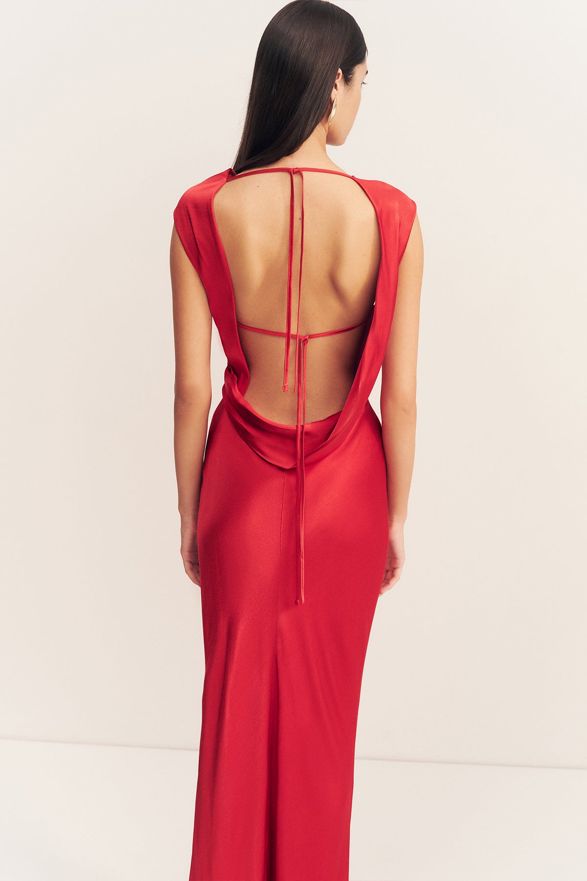 Maxi Dress Low Cowl Back Dress La Lune One Shoulder Cowl Back Maxi