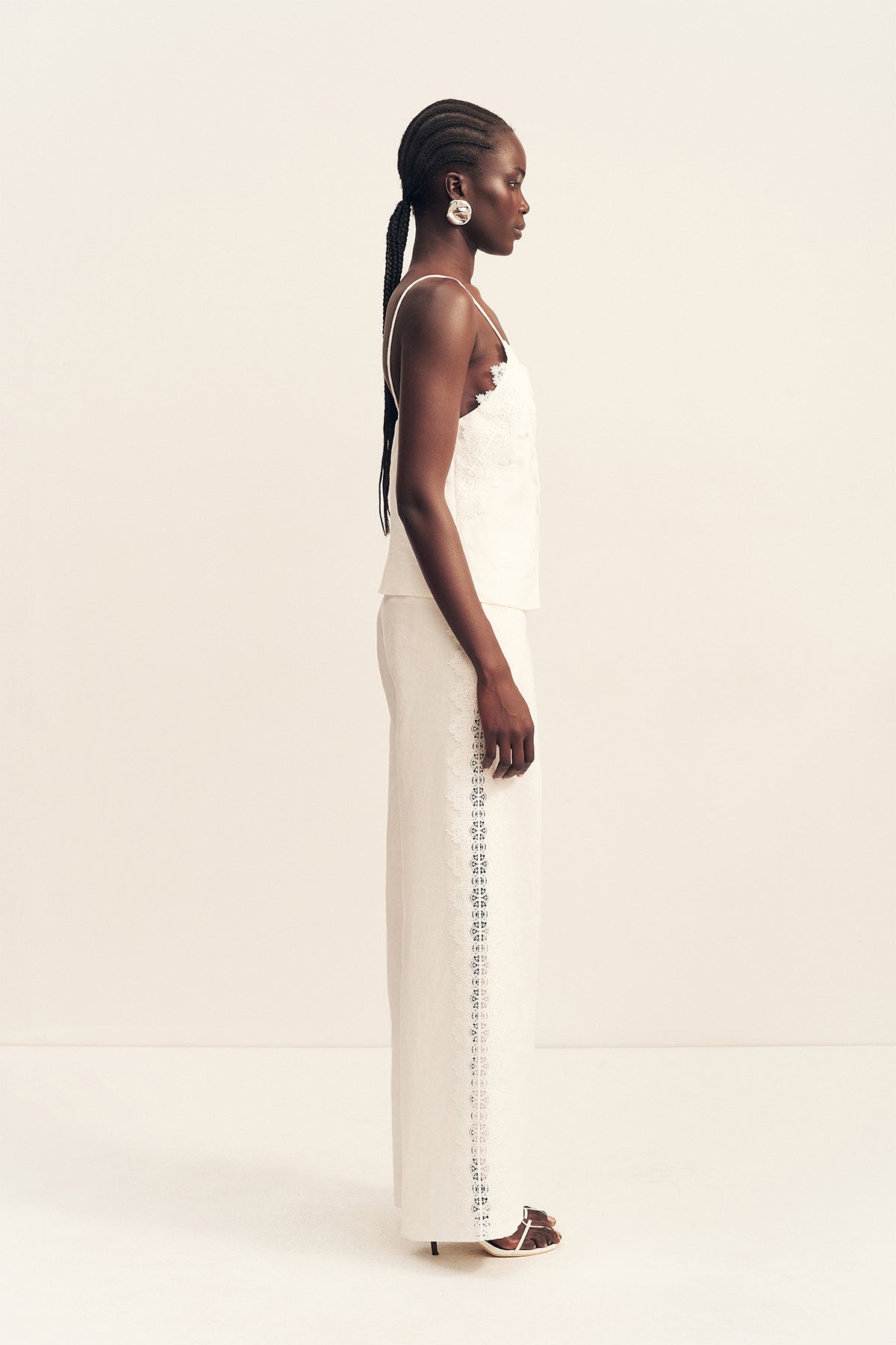 Toile Lace Wide Leg Pant | Ivory | Pants | Shona Joy – Shona Joy US