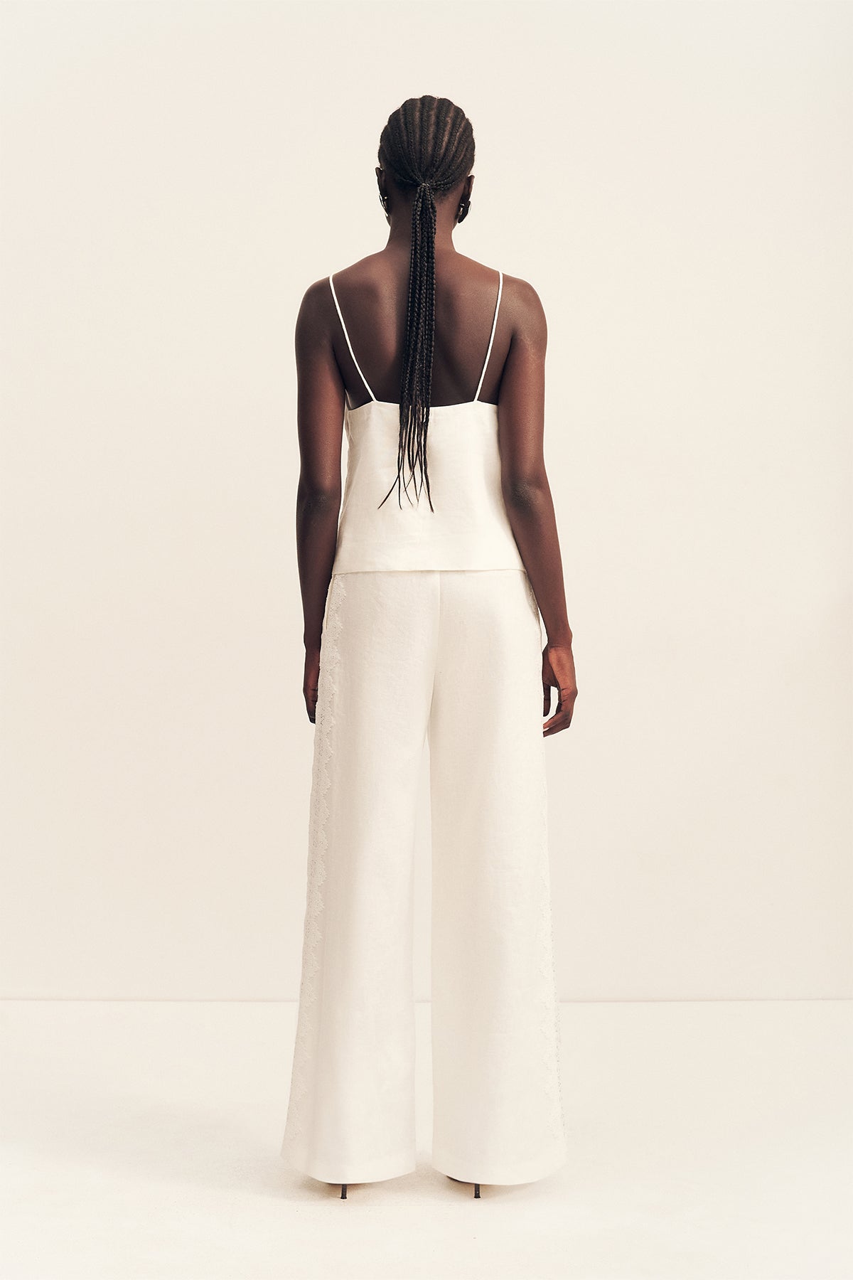 Toile Lace Wide Leg Pant | Ivory | Pants | Shona Joy – Shona Joy US