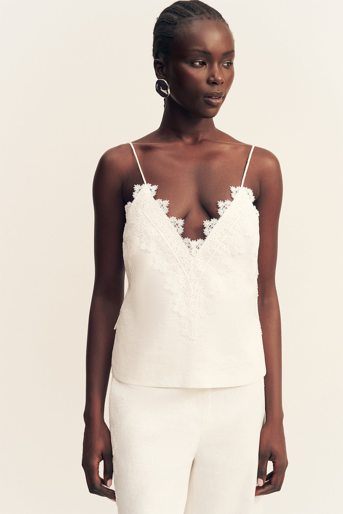 トップス camicome Toile Lace Cami | Ivory | Tops | Shona Joy – Shona Joy US