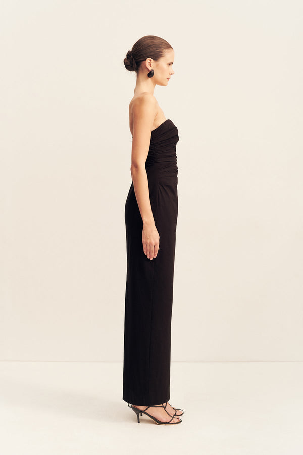 CAMPBELL STRAPLESS U WIRE MAXI DRESS - BLACK