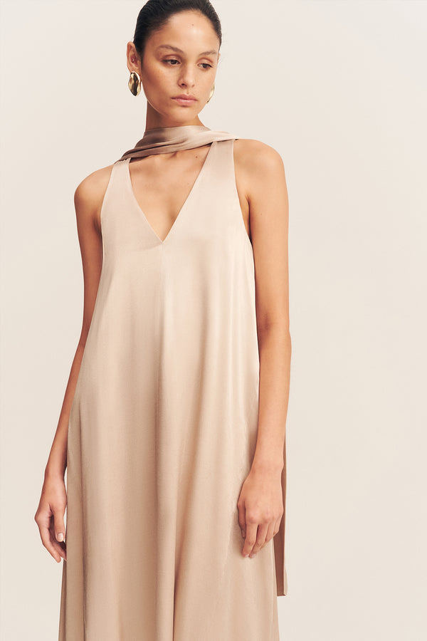 La Lune Scarf Panelled Maxi Dress | Gold | Dresses | Shona Joy Shona Joy US La Lune Scarf Panelled Maxi Dress | Gold | Dresses | Shona Joy Shona Joy US