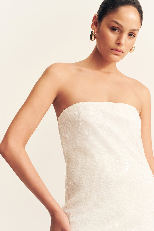 AMERIE STRAPLESS MAXI DRESS - GLISTEN
