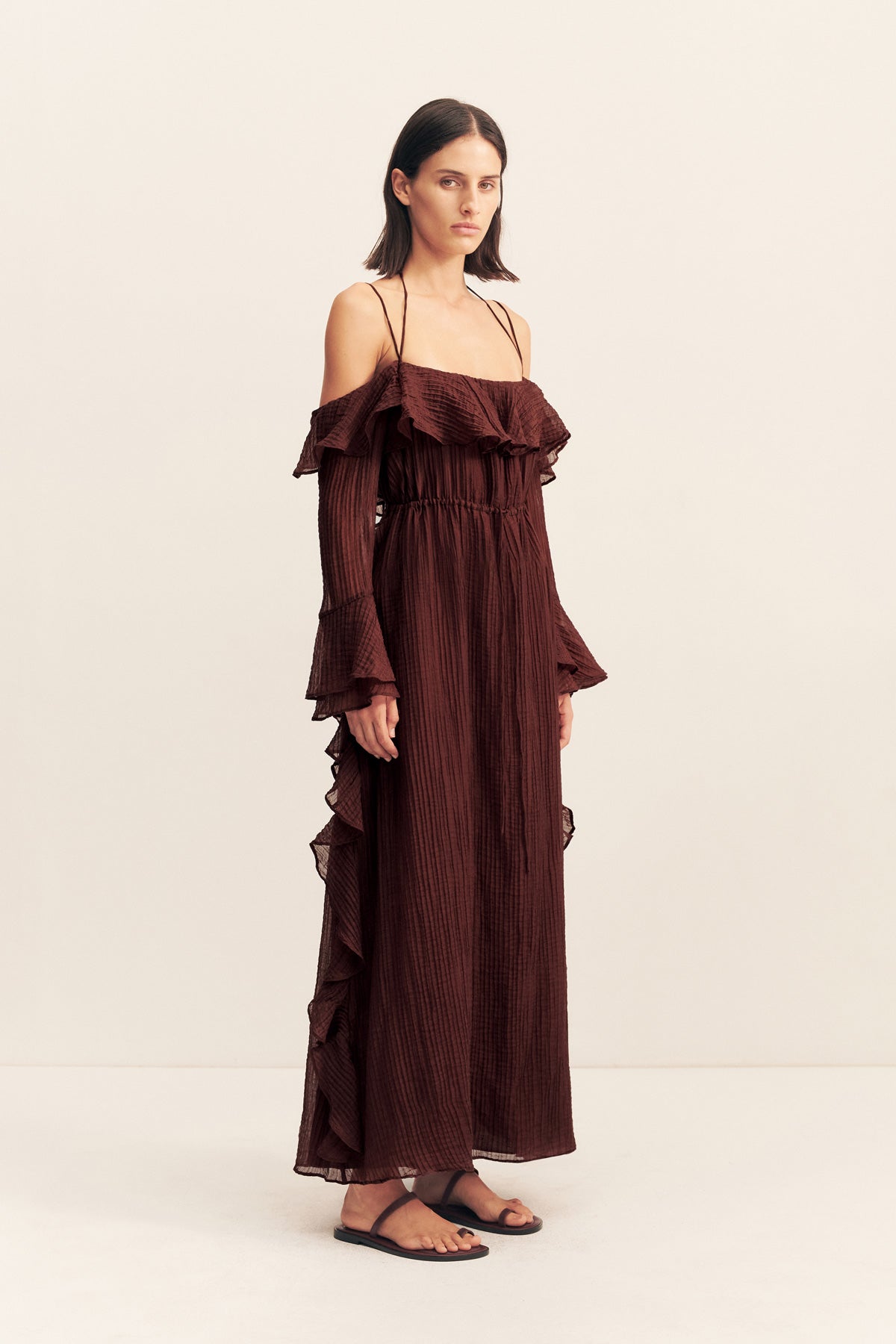 Anika Tiered Ruffle Maxi Dress | Umber | Dresses | Shona Joy