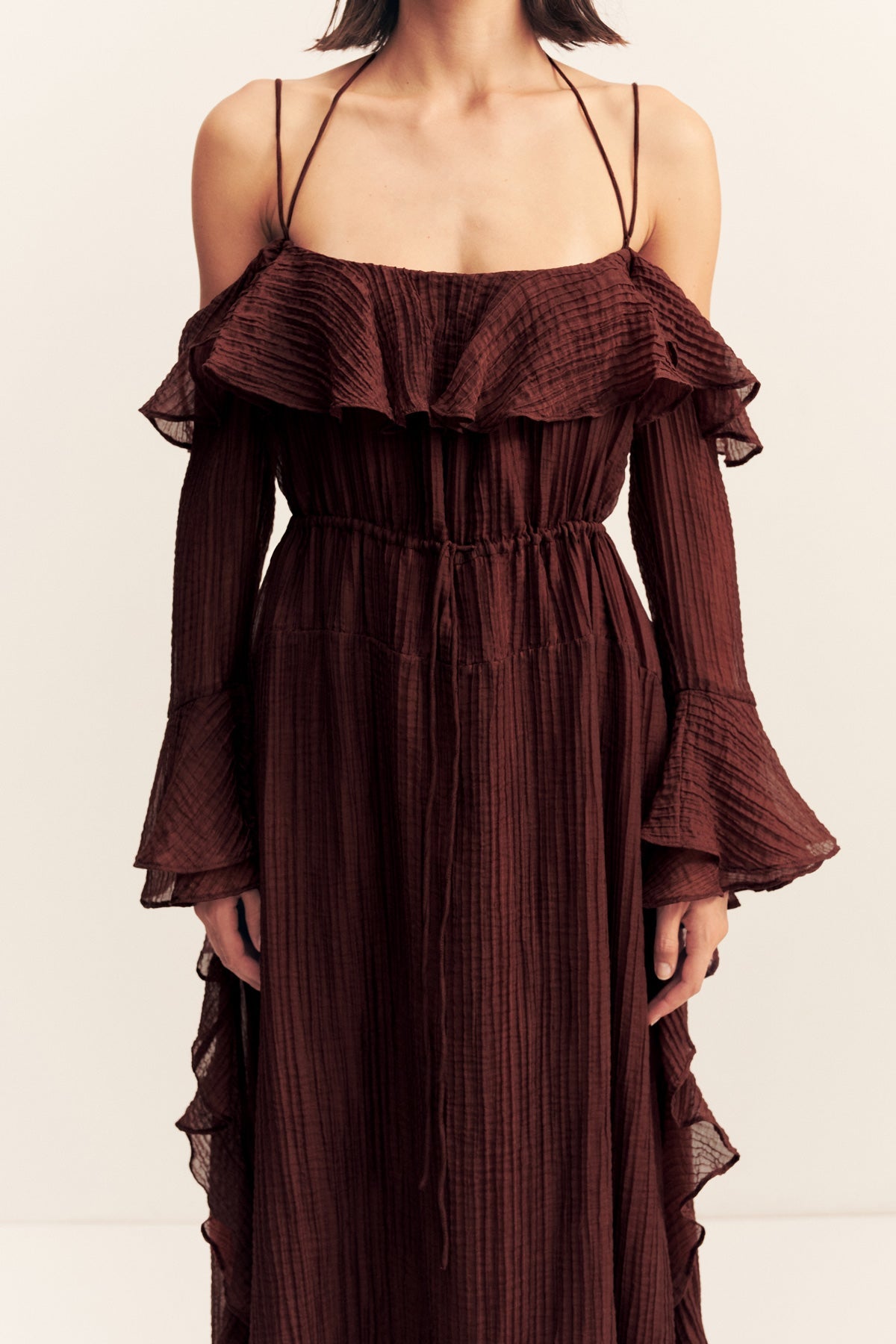 Anika Tiered Ruffle Maxi Dress | Umber | Dresses | Shona Joy