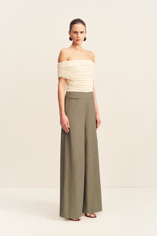 ASHER WIDE LEG PANT - ROCK
