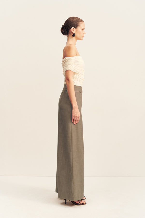 ASHER WIDE LEG PANT - ROCK