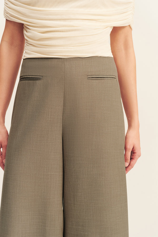 ASHER WIDE LEG PANT - ROCK