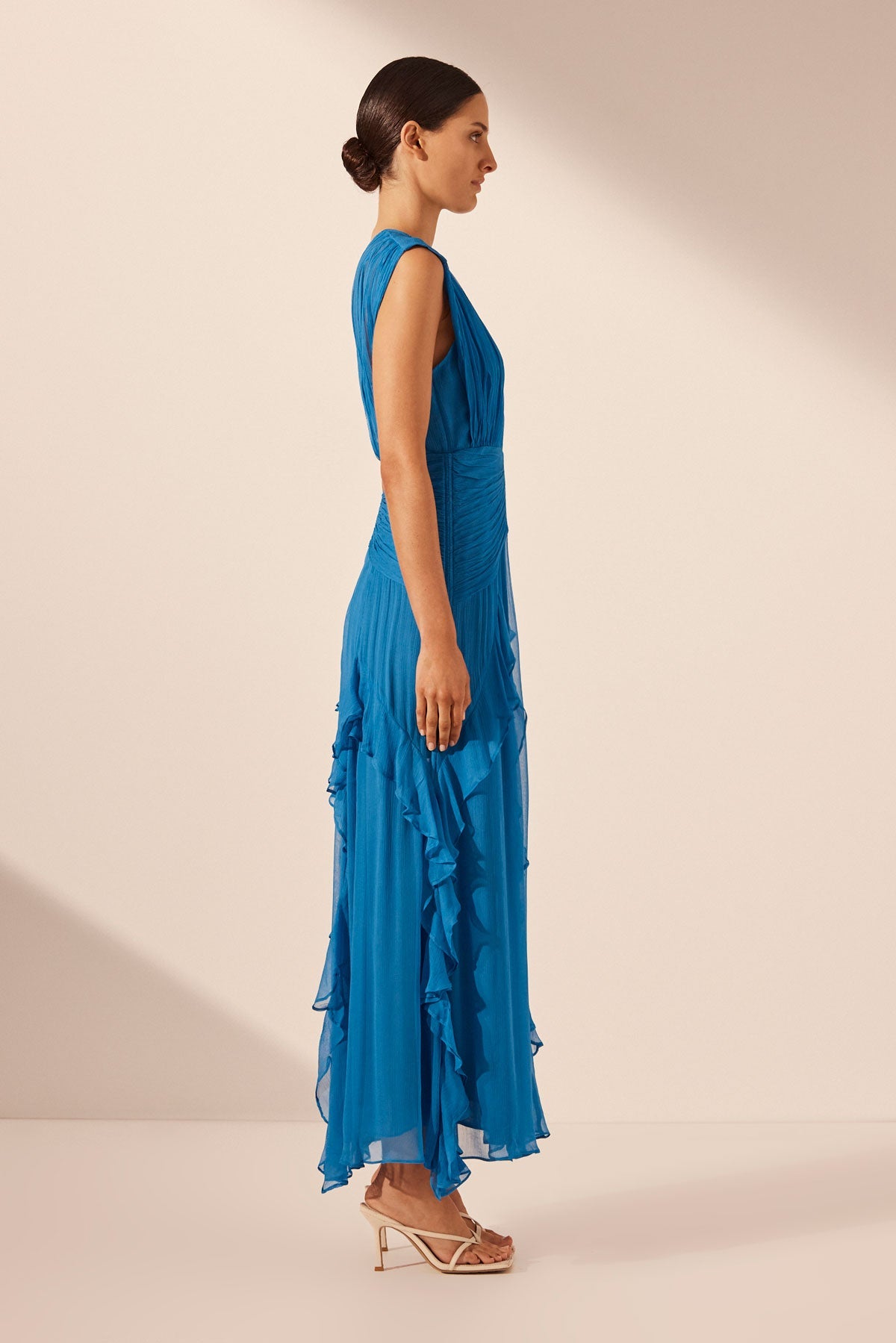 Leilani Round Neck Sleeveless Maxi Dress, Pacific