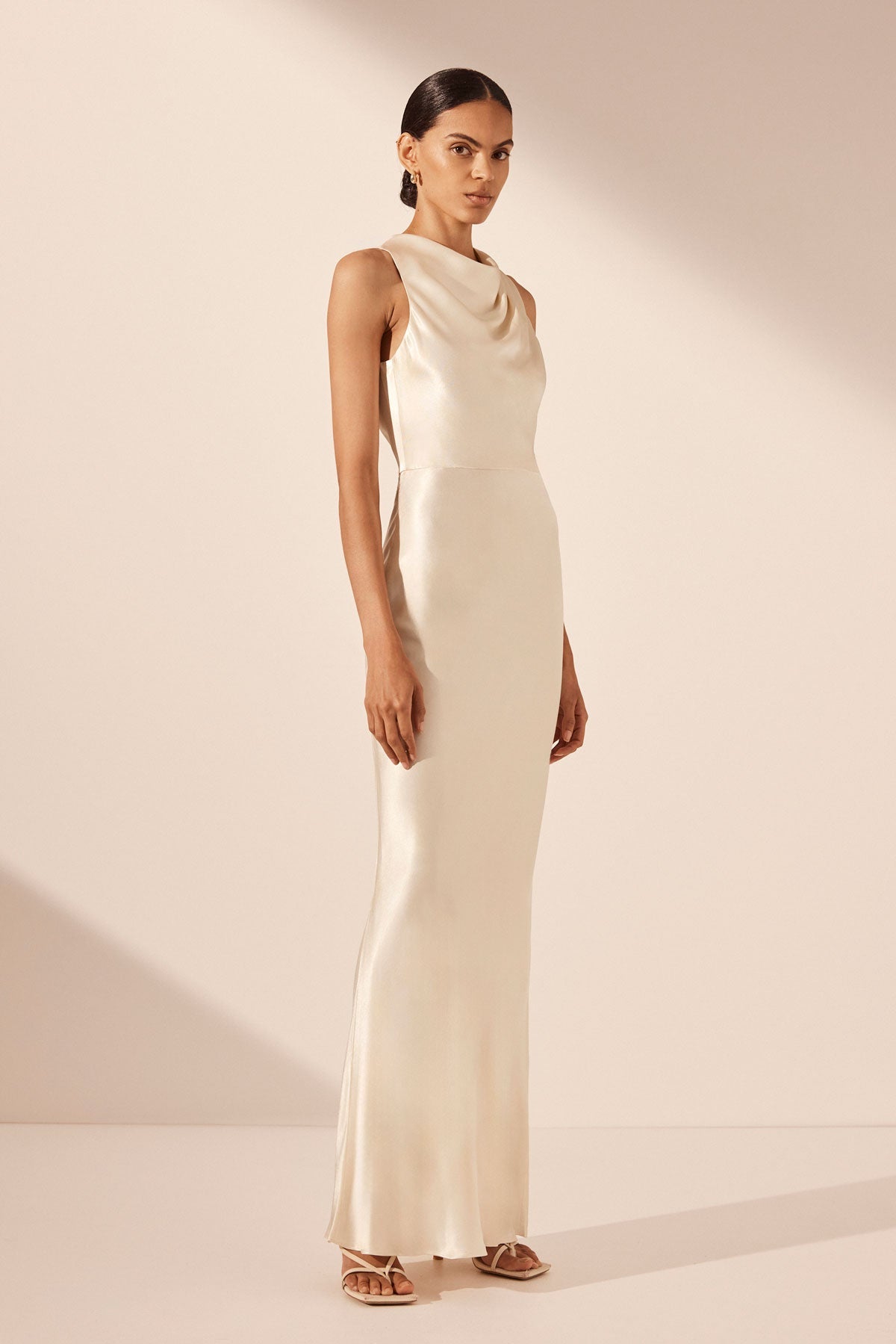 Illusion Long Sleeve High Neck Crepe Wedding Dress | David's Bridal