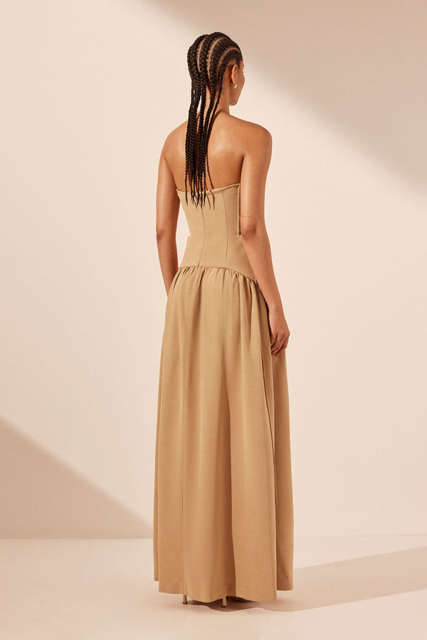Shona Joy - Vento Lace Up Strapless Maxi Cobalt (Size 12) – Goldie's -  Designer Dress Hire