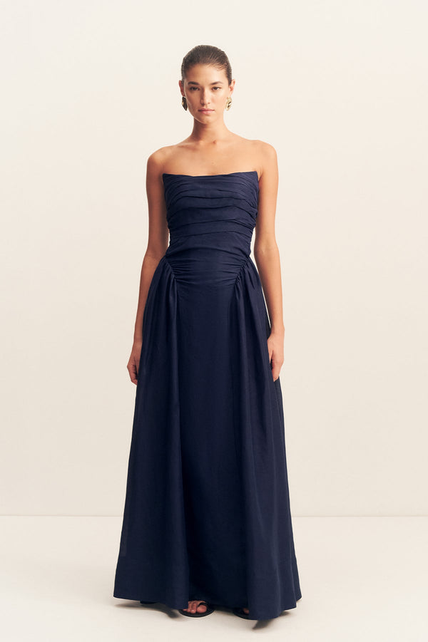 Shona Joy - Celeste Strapless Panelled Maxi Dress - Midnight Shona Joy - Celeste Strapless Panelled Maxi Dress - Midnight