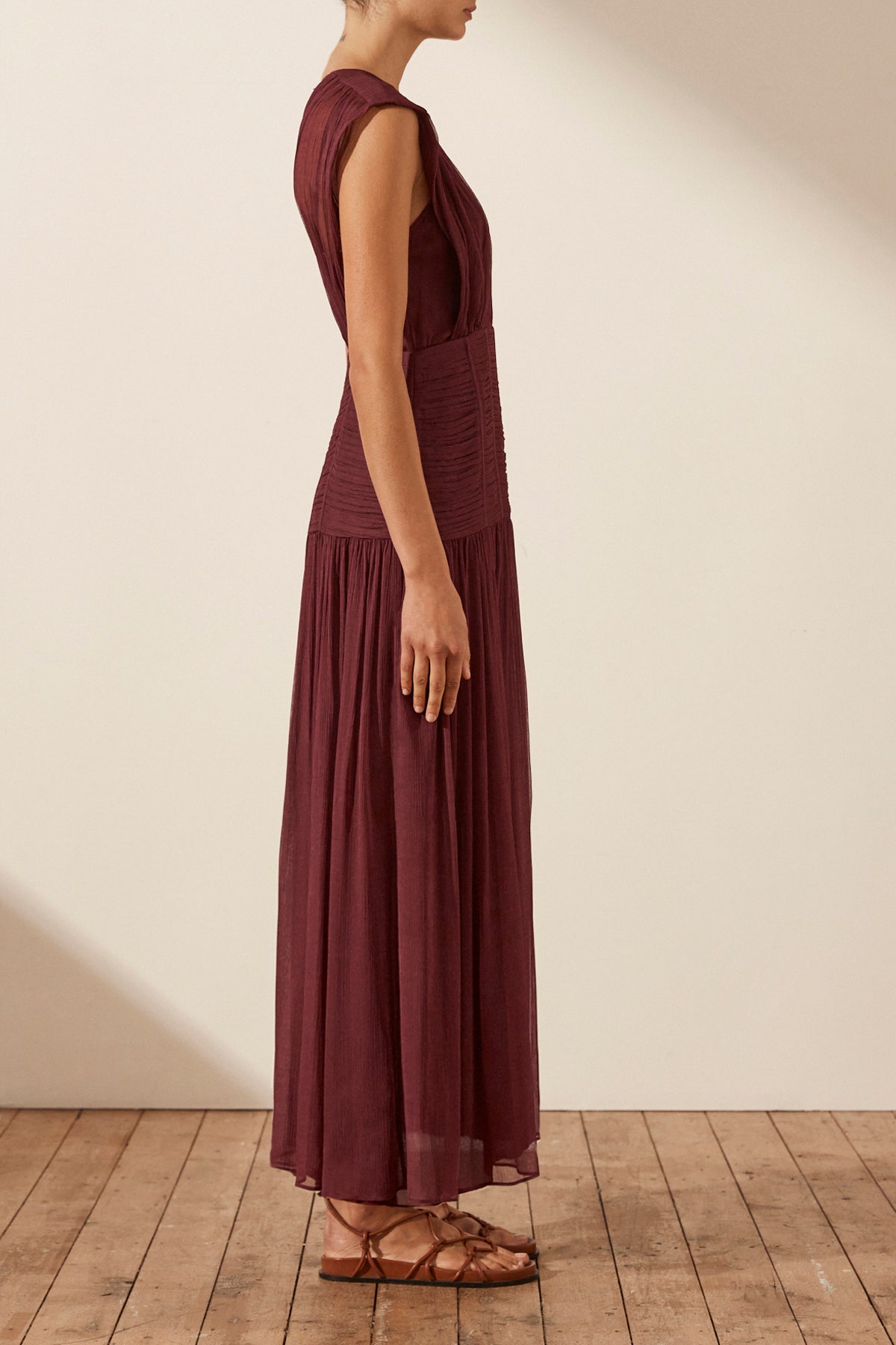 Alex Marie Hazel Surplice V-Neck Sleeveless Satin Asymmetrical Hem Midi  Dress | Dillard's