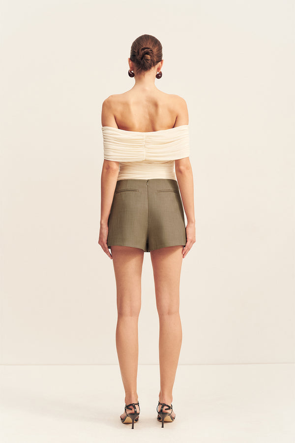 MIRA OFF SHOULDER TOP - IVORY