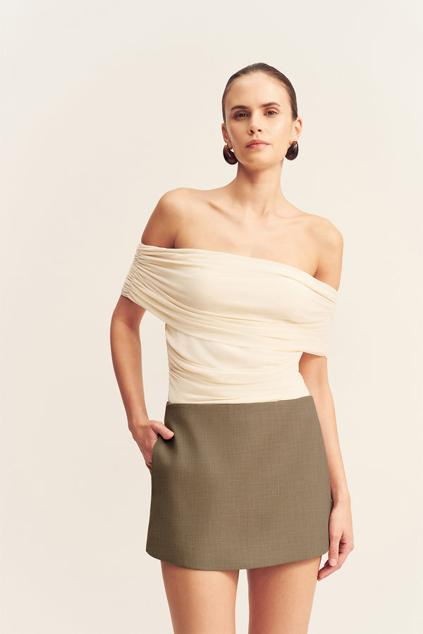 ASHER WRAP SKORT - ROCK