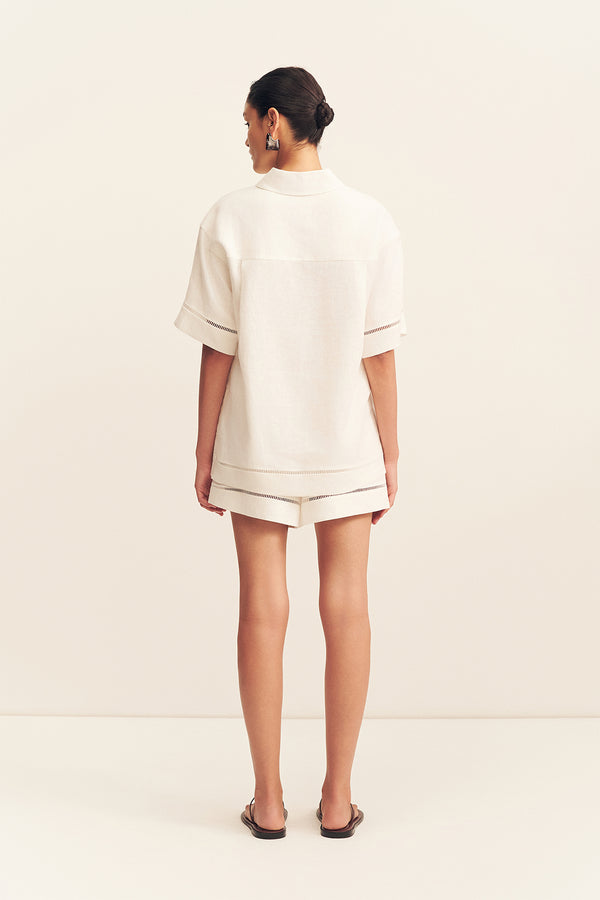 TOMMY LINEN SHIRT - IVORY