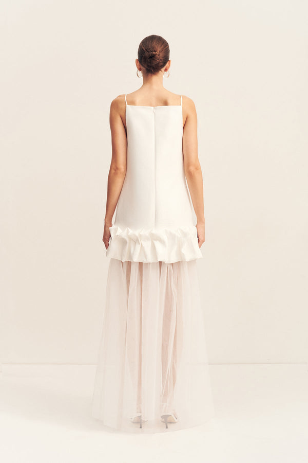 HALO SHEER MAXI SKIRT - IVORY