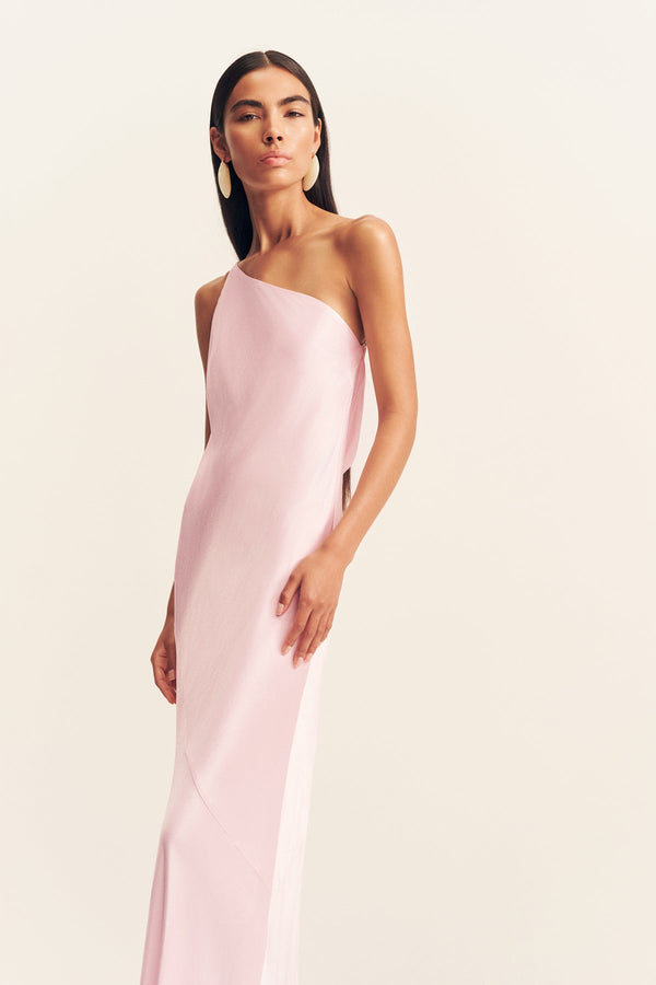 Shona Joy - La Lune One Shoulder Cowl Back Maxi Dress - Blossom