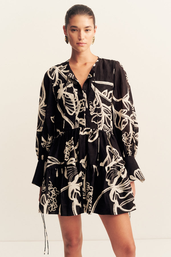 LILA TIERED MINI DRESS