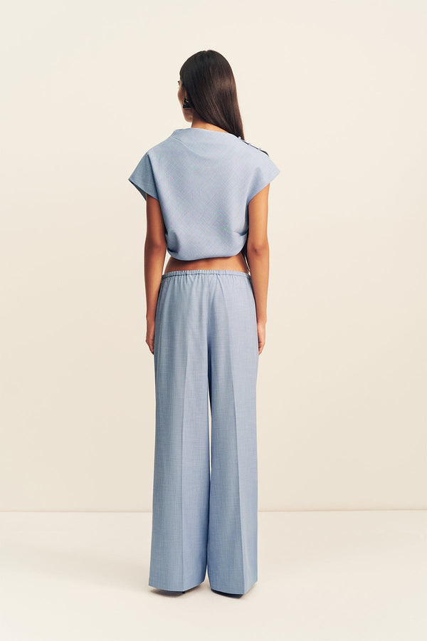 ASHER DRAWSTRING PANT - CHAMBRAY BLUE