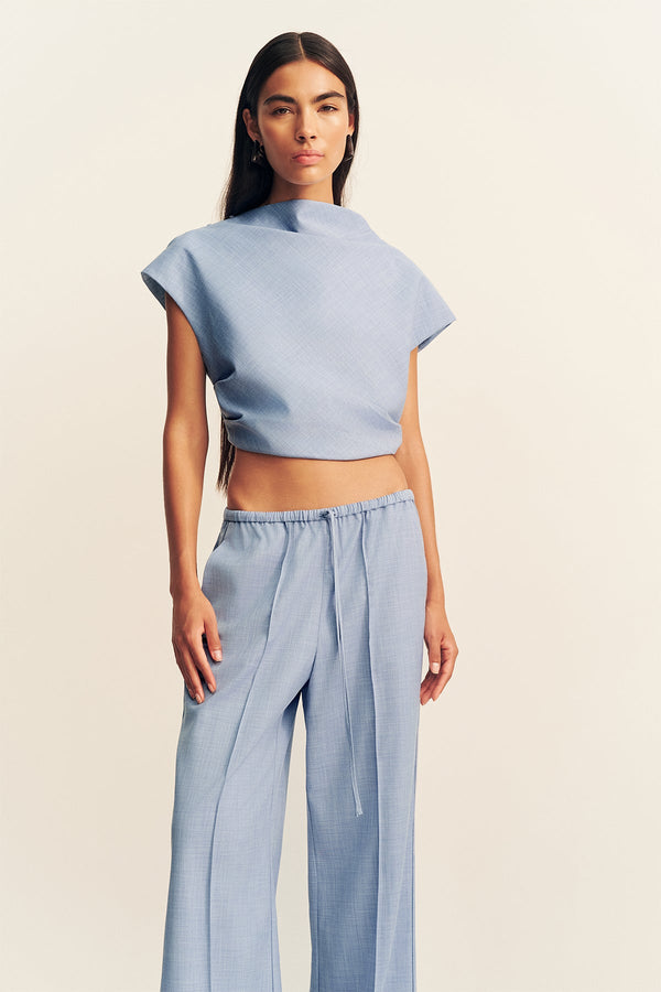 ASHER DRAWSTRING PANT - CHAMBRAY BLUE