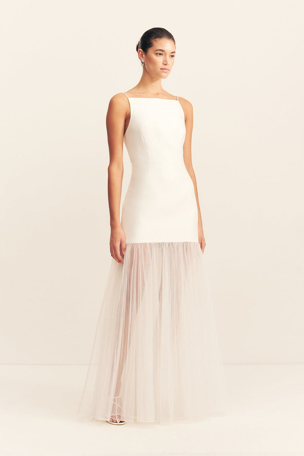 Calcite Contrast Square Neck Maxi Dress | Ivory | Dresses | Shona Joy Shona Joy US Calcite Contrast Square Neck Maxi Dress | Ivory | Dresses | Shona Joy Shona Joy US