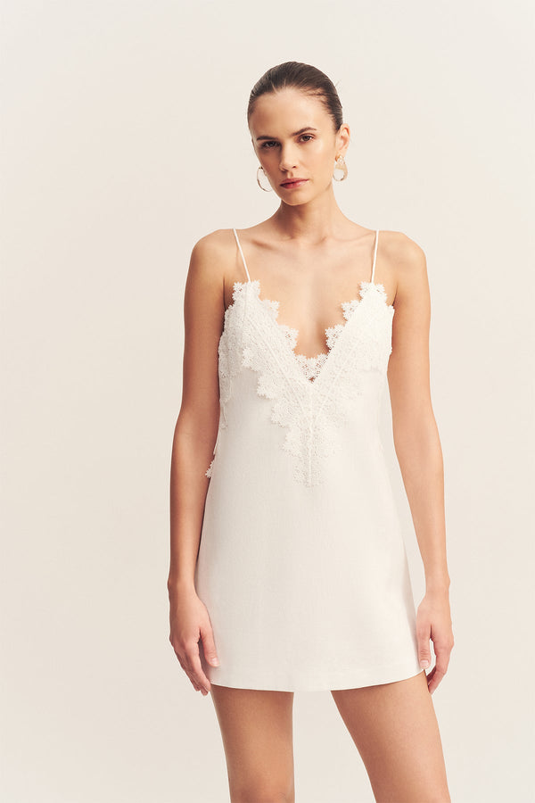 Shona Joy Toile Lace Mini Dress in Ivory - size Aus 8/US 4 Shona Joy Toile Lace Mini Dress in Ivory - size Aus 8/US 4