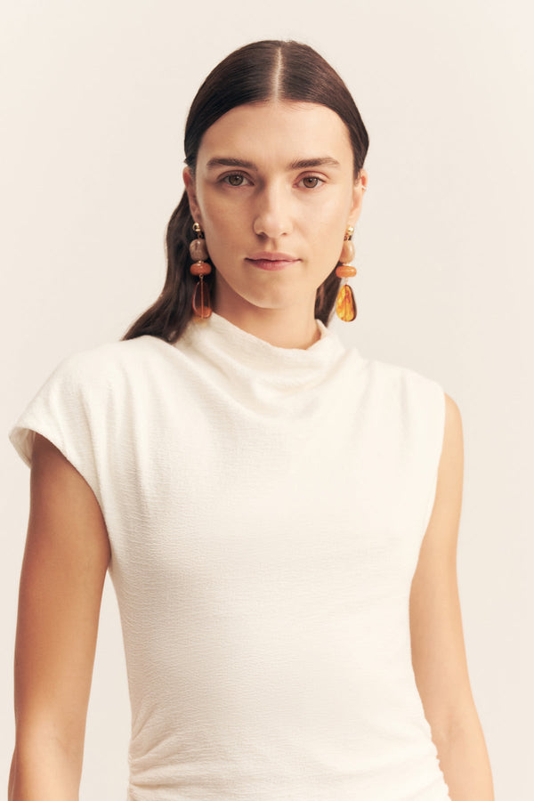 BEAU SLEEVELESS MAXI DRESS - IVORY