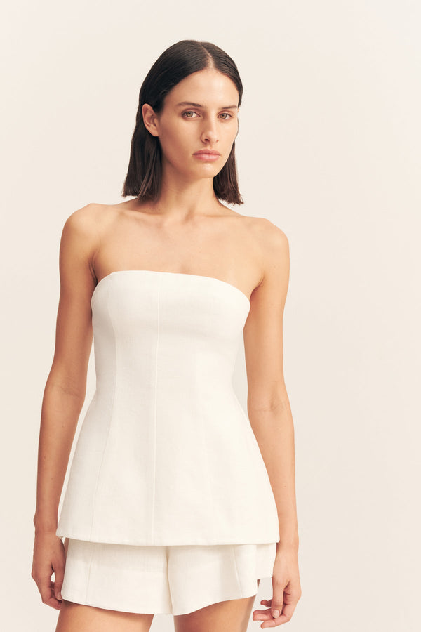 WELLINGTON STRAPLESS BUSTIER - IVORY