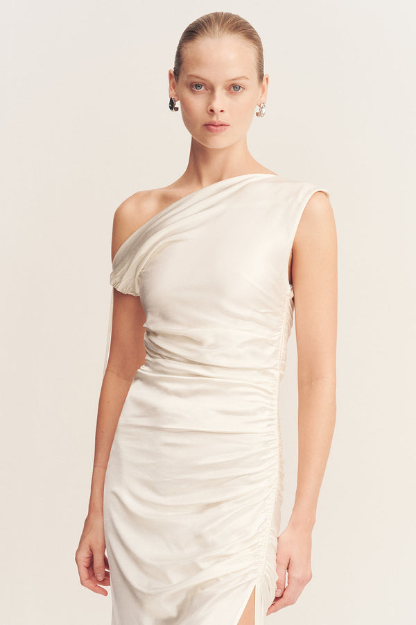 La Lune Gathered Maxi Dress | White | Dresses | Shona Joy Shona Joy US La Lune Gathered Maxi Dress | White | Dresses | Shona Joy Shona Joy US