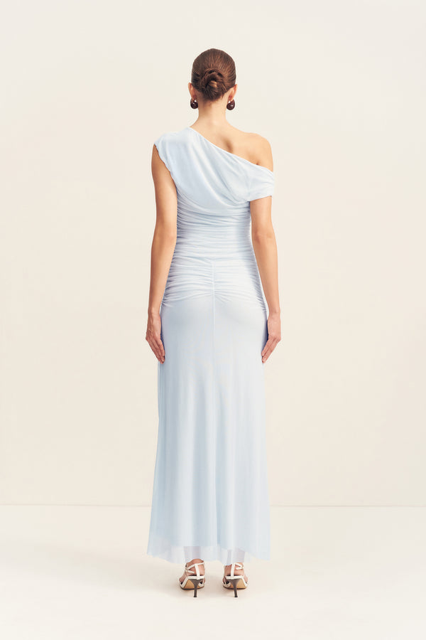 MIRA OFF SHOULDER MAXI DRESS - SKY
