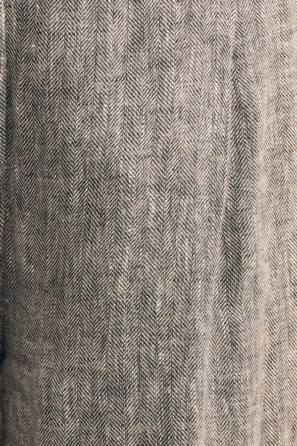 AMANDA LINEN HIGH WAISTED TAILORED PANT - ASH