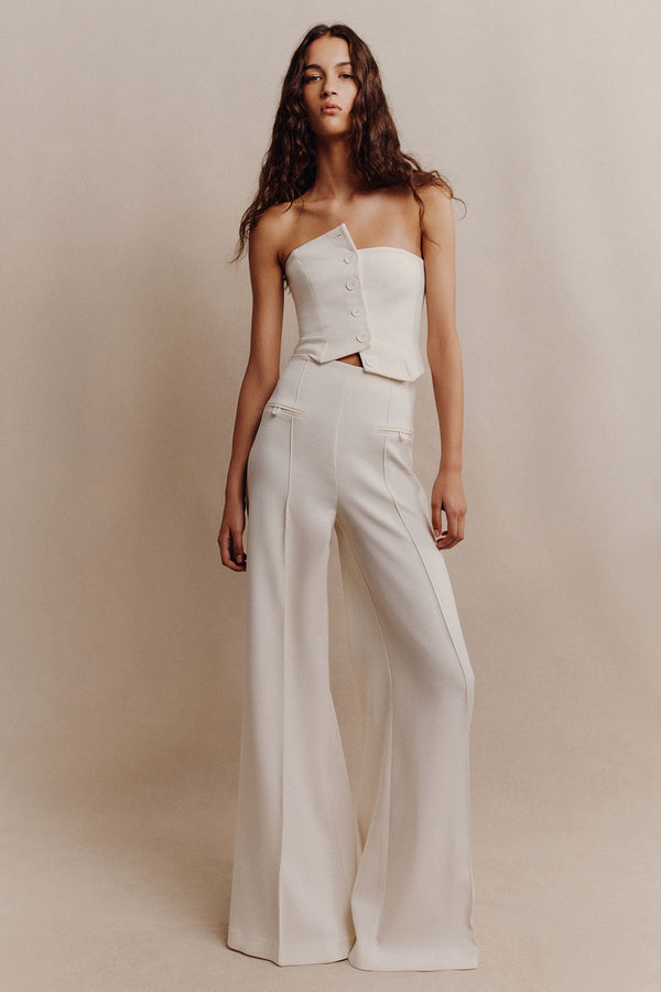 Amura High Waisted Wide Leg Pant | Cream | Pants | Shona Joy Shona Joy US Amura High Waisted Wide Leg Pant | Cream | Pants | Shona Joy Shona Joy US