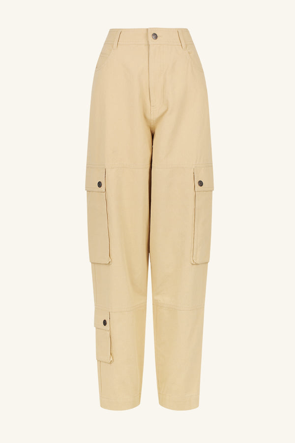 ARIANA CARGO TAPERED PANT - SAND_G
