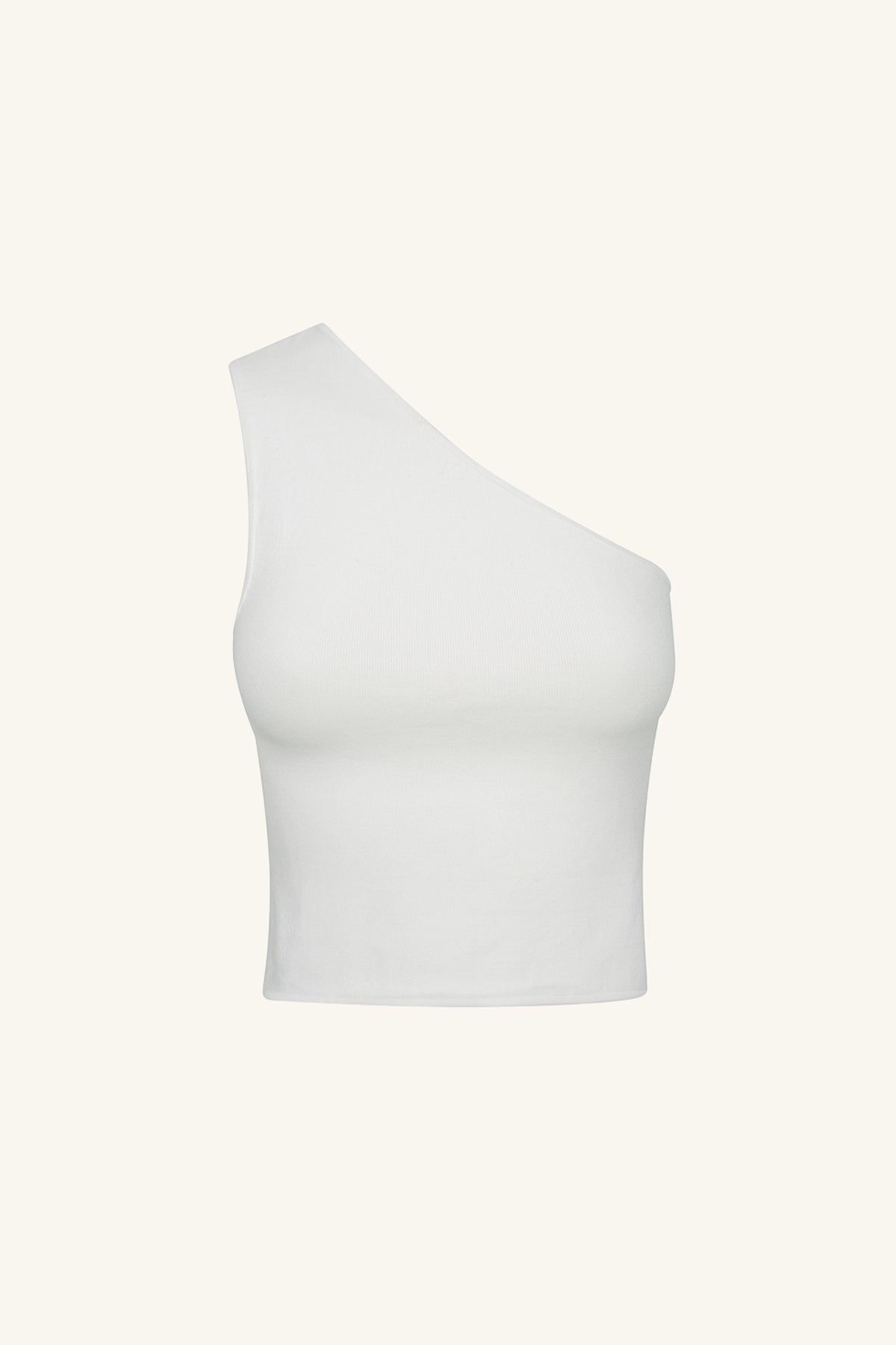 Best Thing Ivory Ruched Cropped Halter Tank Top