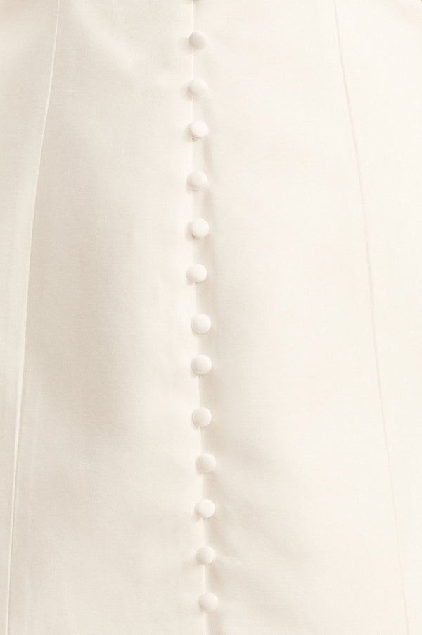 CALCITE BALLOON SLEEVE OFF SHOULDER MINI DRESS