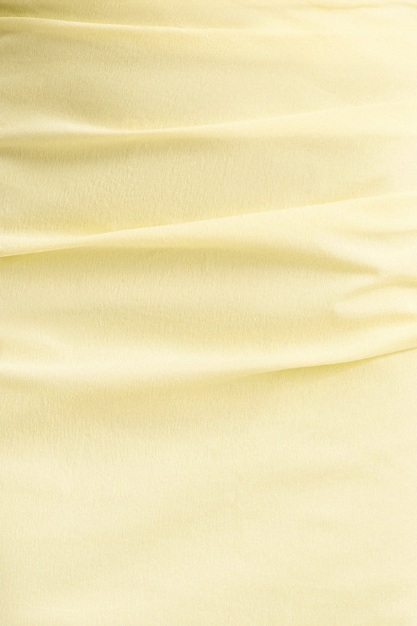 CAMPBELL STRAPLESS BUBBLE MAXI DRESS - LEMONADE