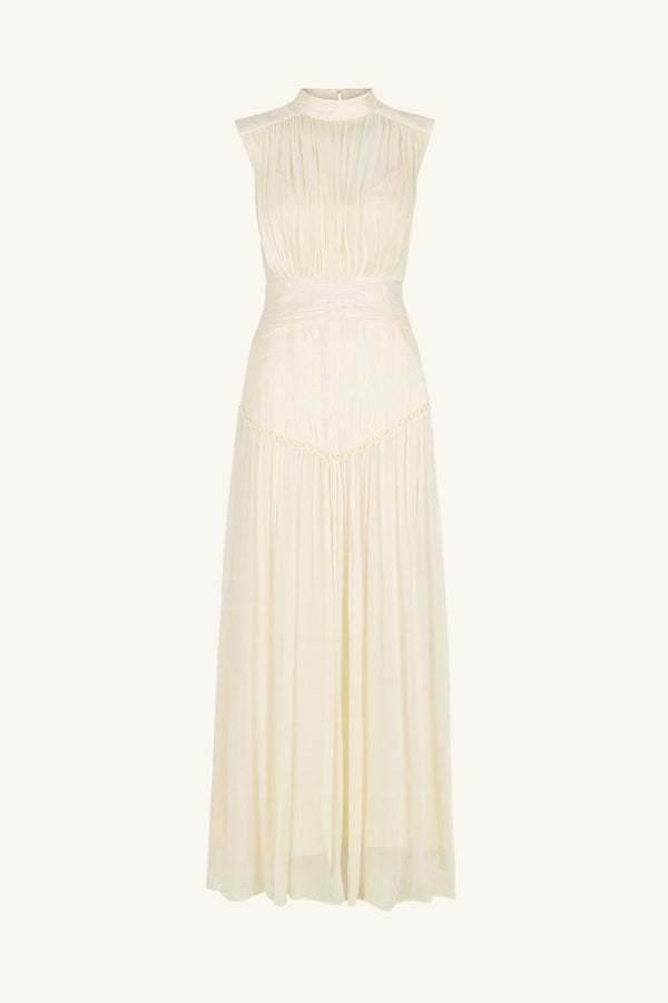 Clemence High Neck Midi Dress | Cream | Dresses | Shona Joy Shona Joy US Clemence High Neck Midi Dress | Cream | Dresses | Shona Joy Shona Joy US