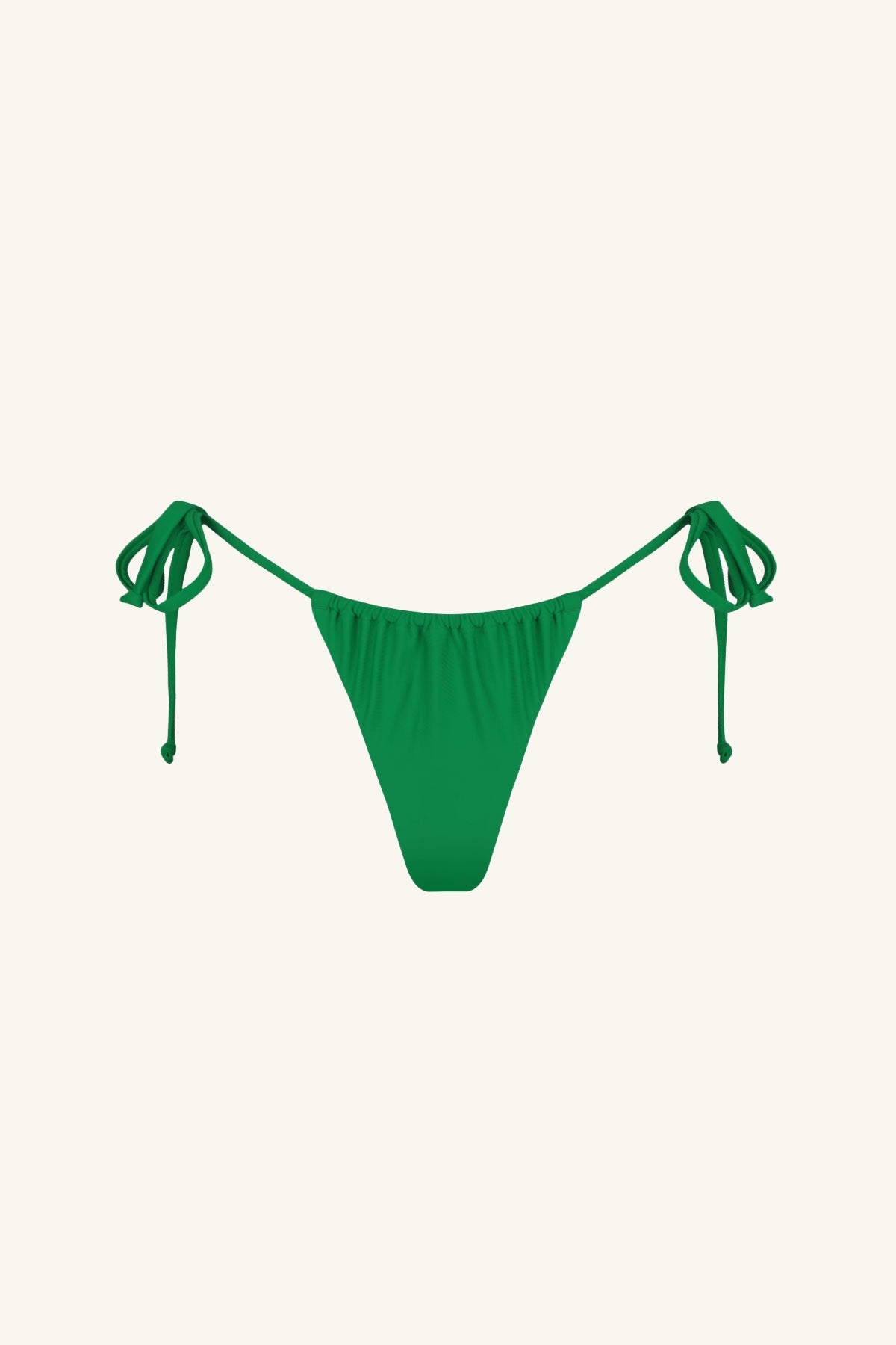 Emerald green string bikini bottoms